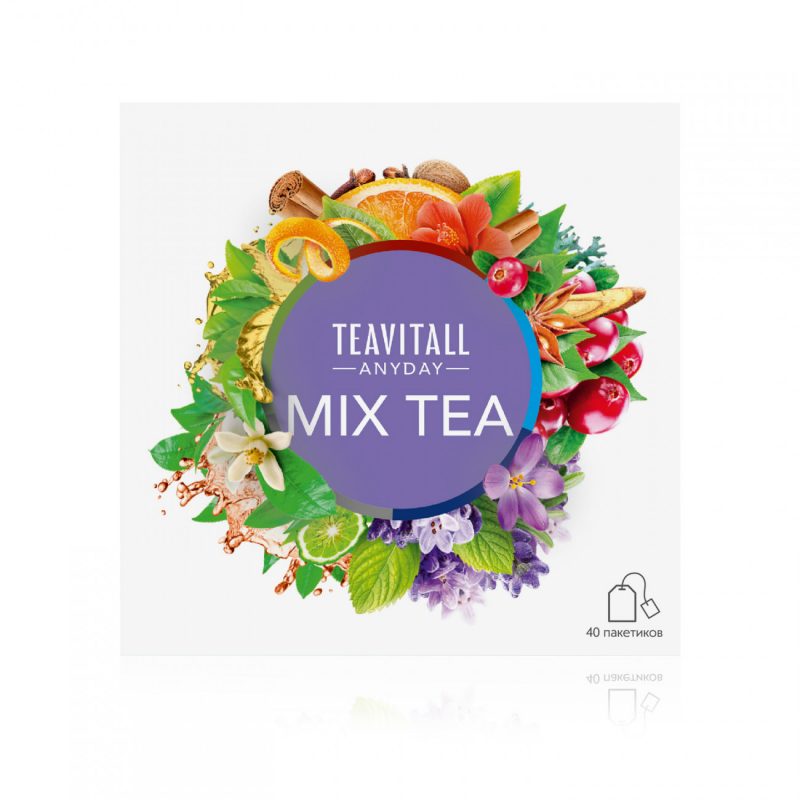 Набор чая и чайных напитков TeaVitall Anyday &laquo;Mix Tea&raquo;, 40 фильтр-пакетов